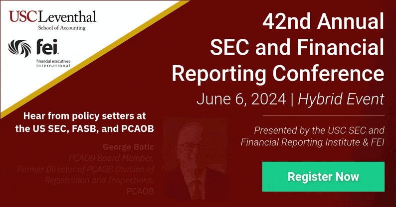 42nd Annual SEC and Financial Reporting Conference on June 6